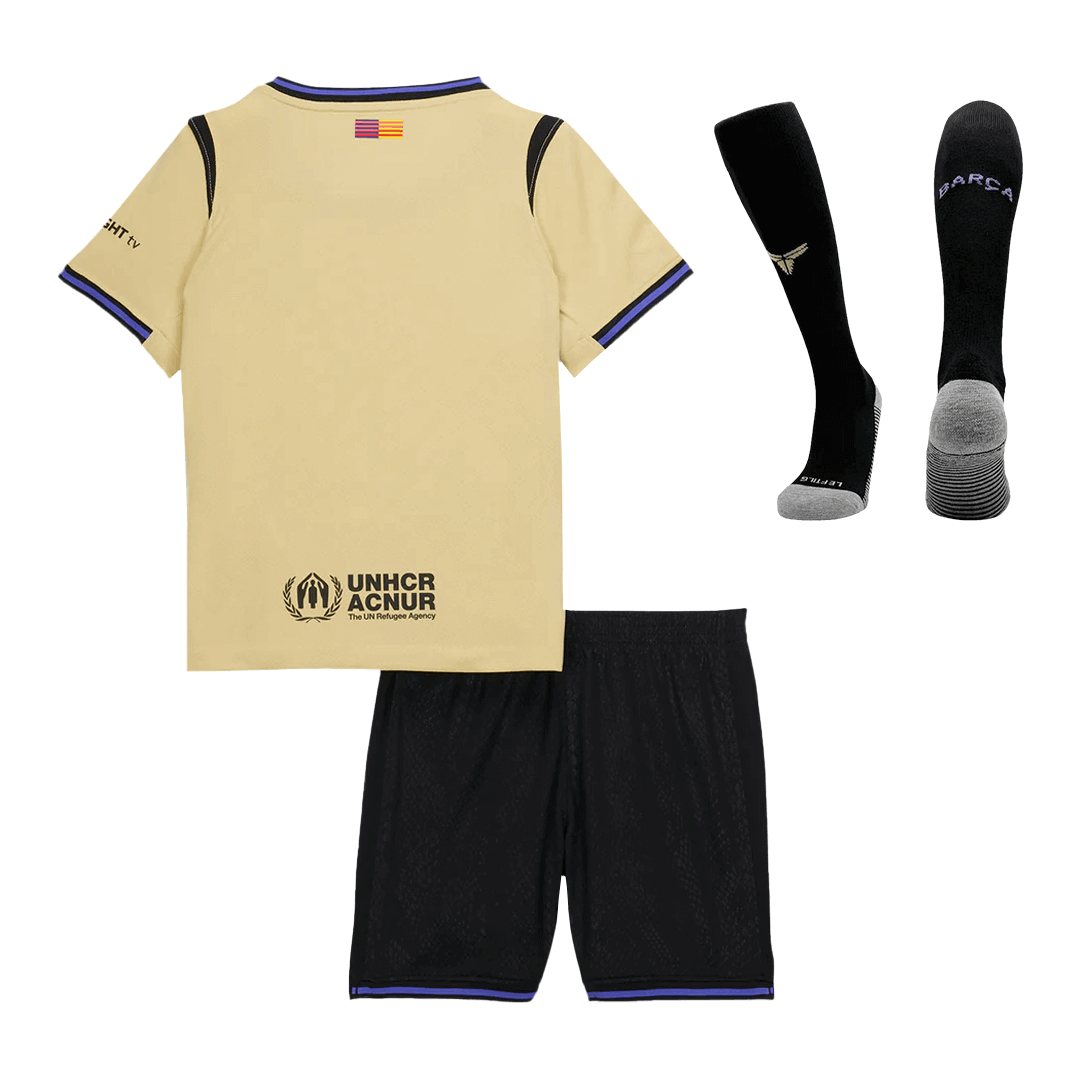 Kid's Barcelona Away Full Kit - Jersey+Shorts+Socks 2025/26
