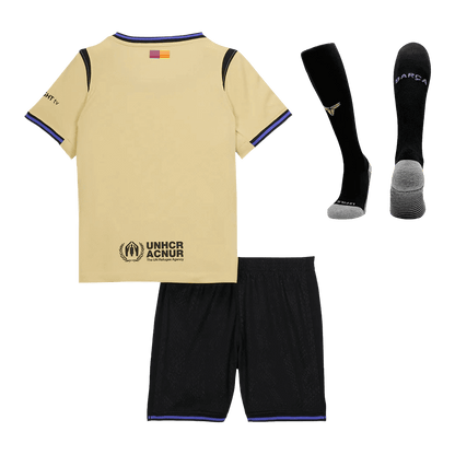 Kid's Barcelona Away Full Kit - Jersey+Shorts+Socks 2025/26