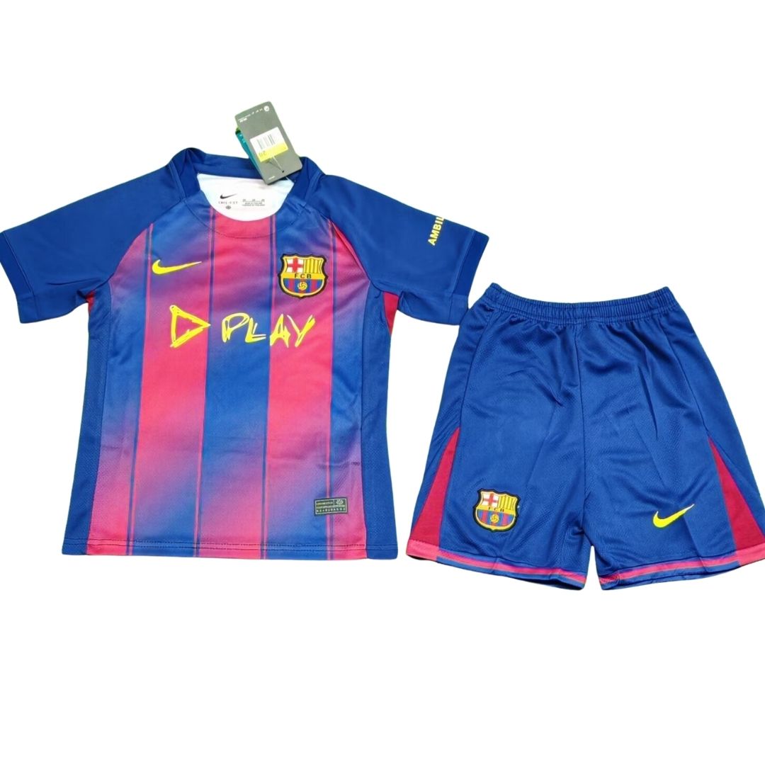 Tenue domicile enfant FC Barcelone x Ed Sheeran 2025/26 - Maillot + Short