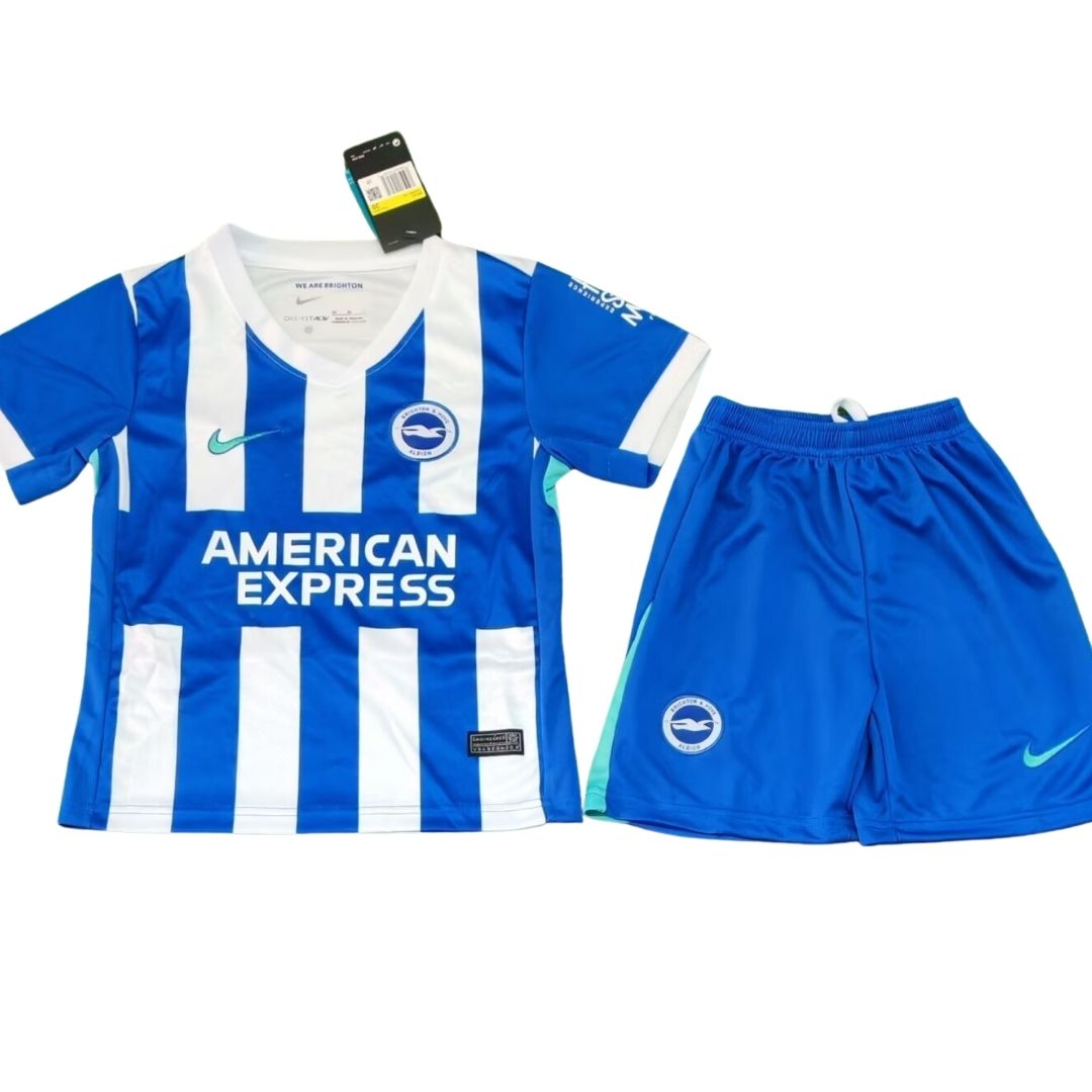Equipación infantil del Brighton &amp; Hove Albion (primera equipación) - Camiseta + Pantalón corto 2025/26