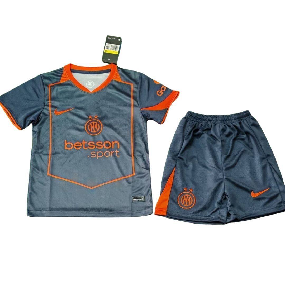 Conjunto infantil de la tercera equipación visitante del Inter de Milán 2025/26 - Camiseta + pantalón corto