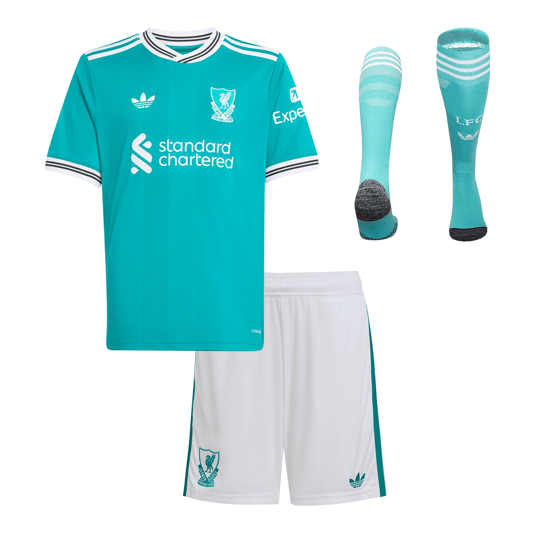 Kid's Liverpool Third Away Full Kit - Jersey+Shorts+Socks 2025/26