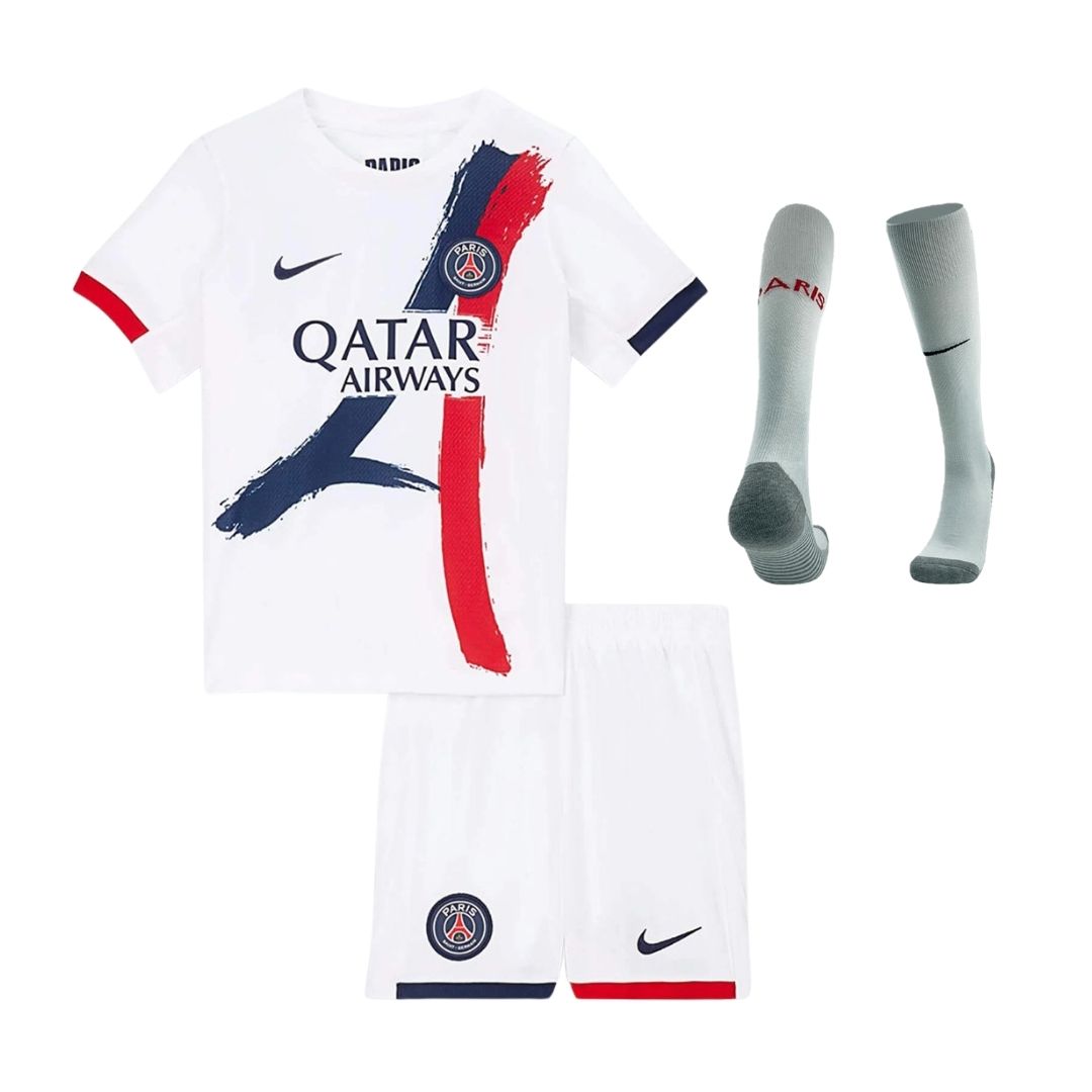Kid's PSG Away Jersey Full Kit 2025/26