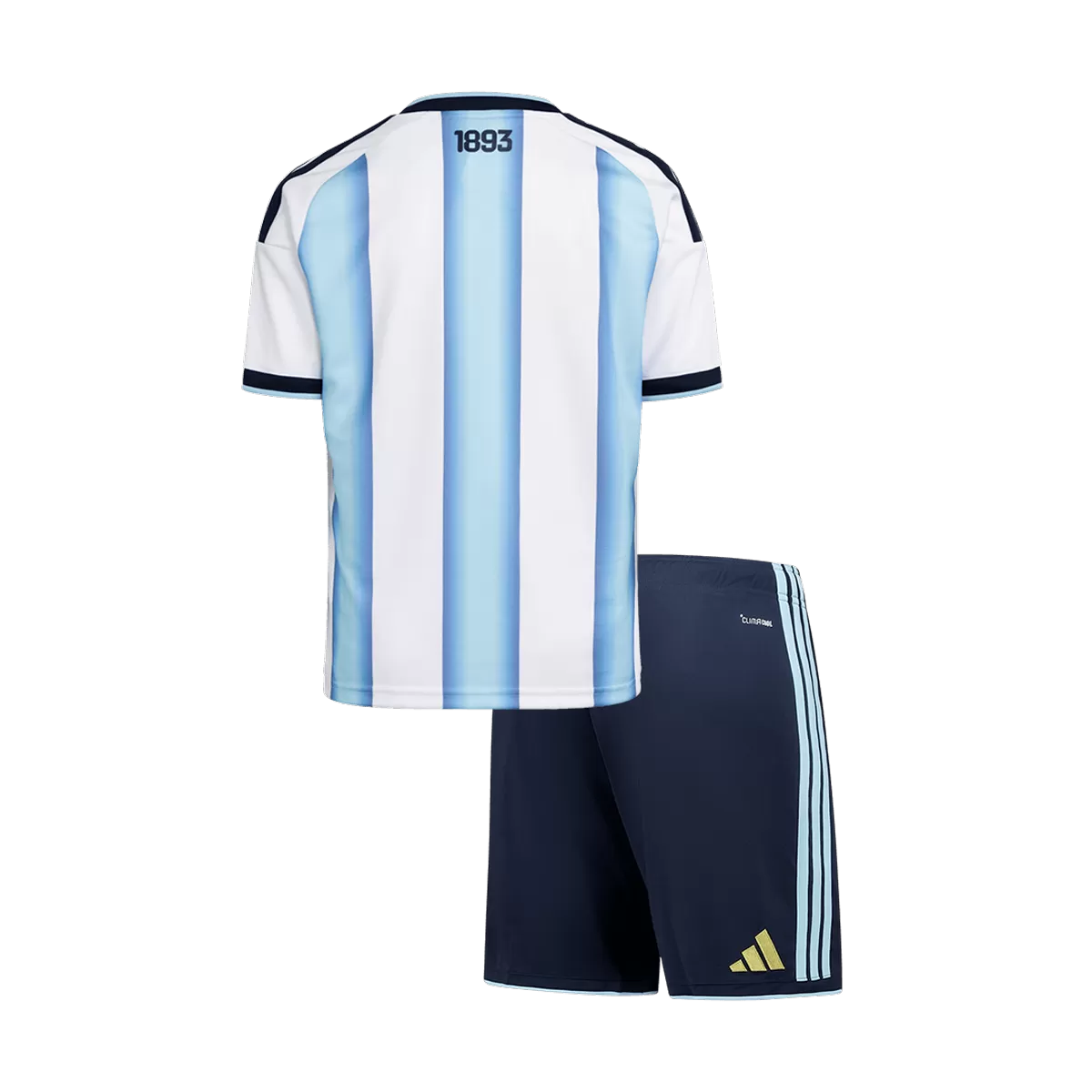 Conjunto de camiseta y pantalón corto de la selección argentina para niños, temporada 2025/26