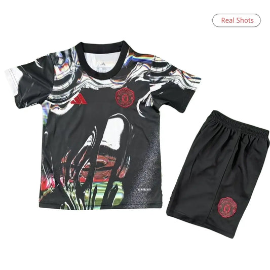 Kid's Manchester United Pre-Match Soccer Kit 2025/26