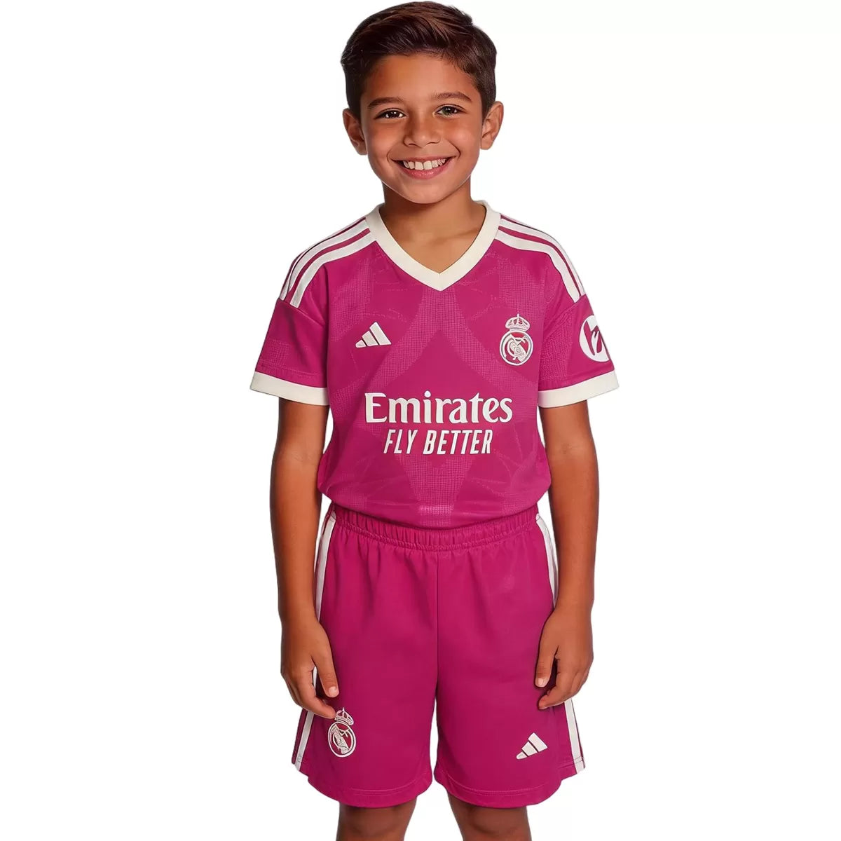 Equipación de visitante del Real Madrid para niños - Camiseta+Pantalón corto 2026/27
