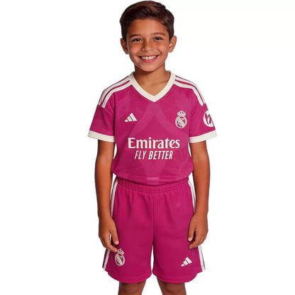Equipación de visitante del Real Madrid para niños - Camiseta+Pantalón corto 2026/27