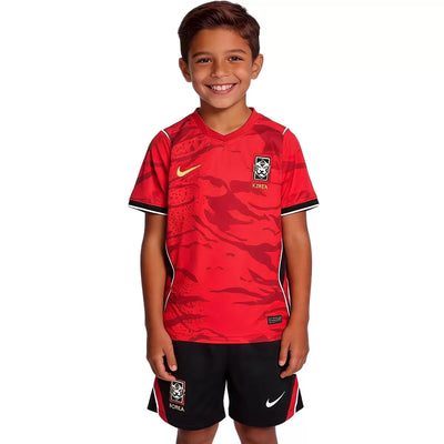 Kid's South Korea Home Soccer Kit 2026 World Cup - Jersey+Shorts