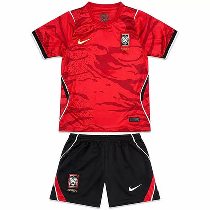 Kid's South Korea Home Soccer Kit 2026 World Cup - Jersey+Shorts