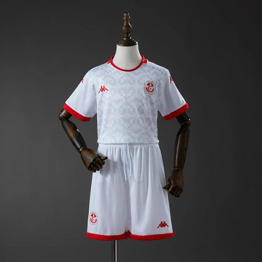Kid's Tunisia Away Soccer Kit - Jersey+Shorts 2026