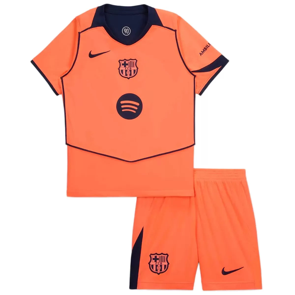 Tercera equipación visitante infantil del FC Barcelona - Camiseta + Pantalón corto 2025/26