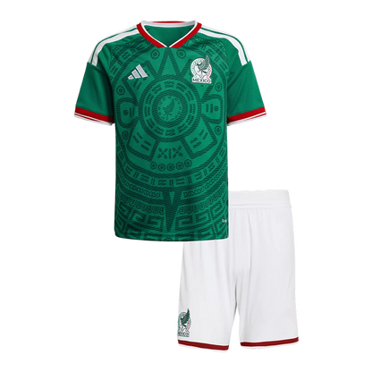 Mexico Home Kid's Soccer Kit (Jersey+Shorts) 2026