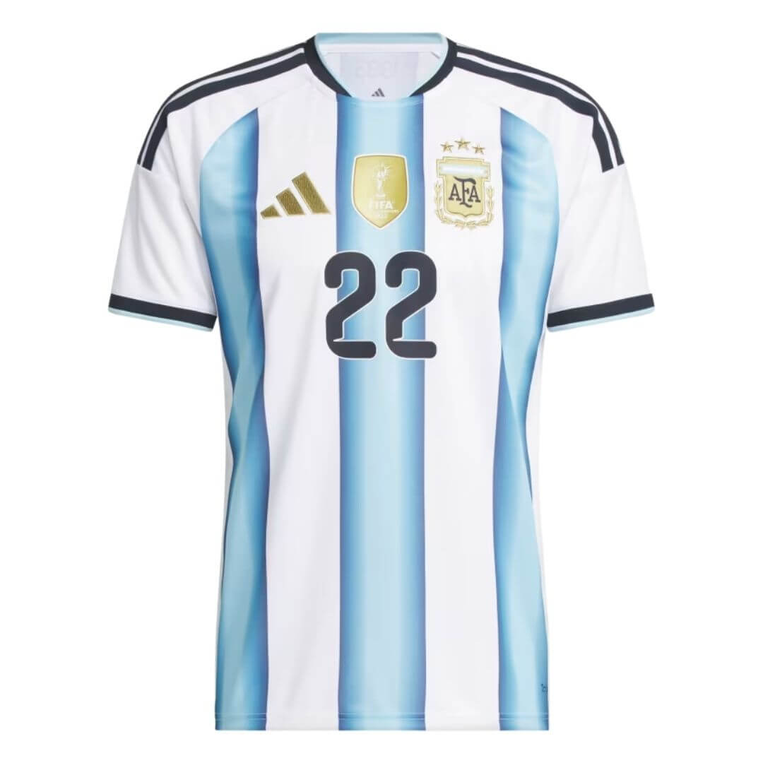 L.MARTÍNEZ #22 Argentina Local Soccer Jersey Mundial 2026