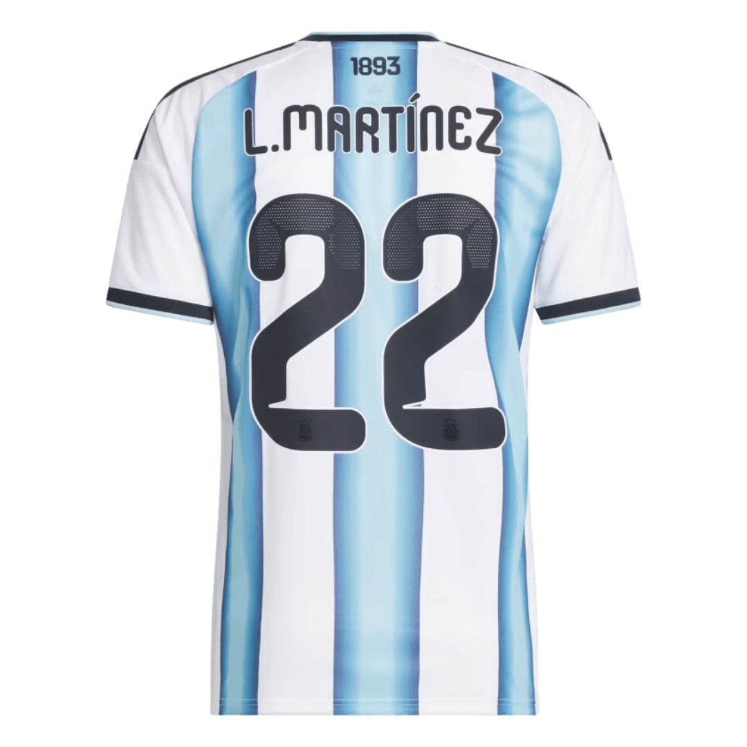 L.MARTÍNEZ #22 Argentina Local Soccer Jersey Mundial 2026