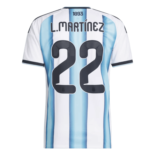 L.MARTÍNEZ #22 Argentina Local Soccer Jersey Mundial 2026