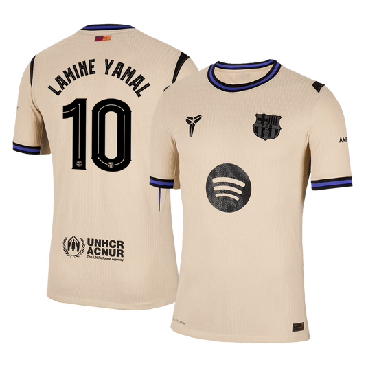 LAMINE YAMAL #10 Barcelona Away Player Version Soccer Jersey 2025/26 - UCL