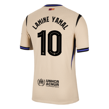 Camiseta de Lamine Yamal nº 10 del Barcelona, ​​versión visitante, temporada 2025/26 - Champions League