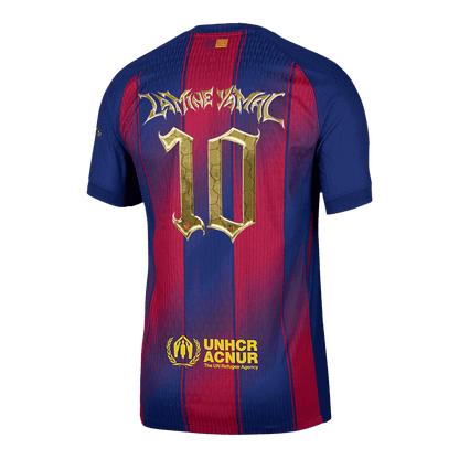 LAMINE YAMAL #10 Barcelona Home Player Version Soccer Jersey 2025/26 Kopa Trophy