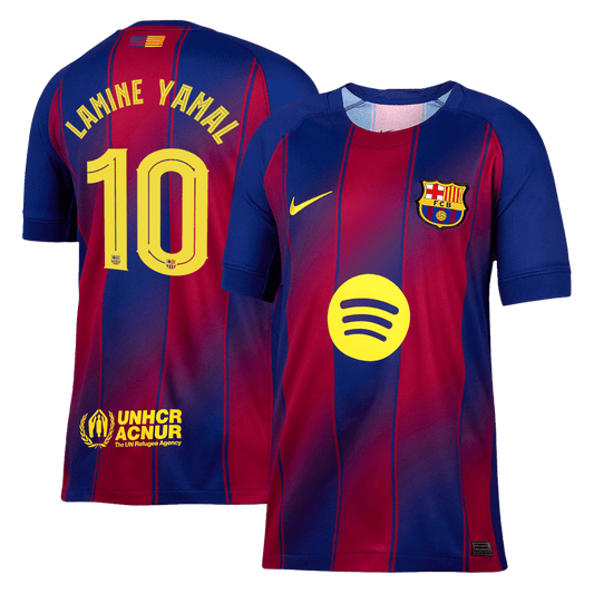 LAMINE YAMAL #10 Barcelona Home Soccer Jersey 2025/26 - UCL