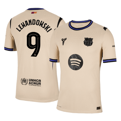 Camiseta de Lewandowski nº 9, versión visitante del Barcelona, ​​temporada 2025/26 - Champions League