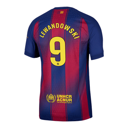 Camiseta de fútbol de Lewandowski #9, versión jugador local del Barcelona, ​​temporada 2025/26