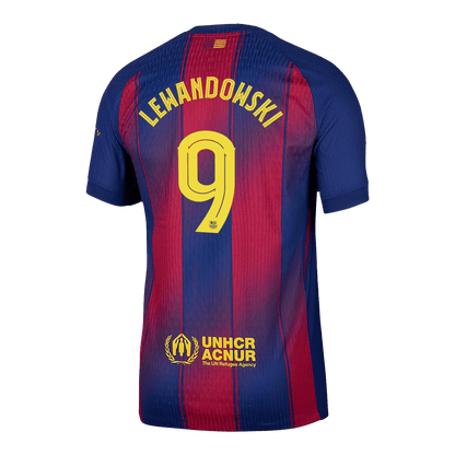 Camiseta de Lewandowski nº 9, versión jugador del Barcelona, ​​temporada 2025/26 - Champions League