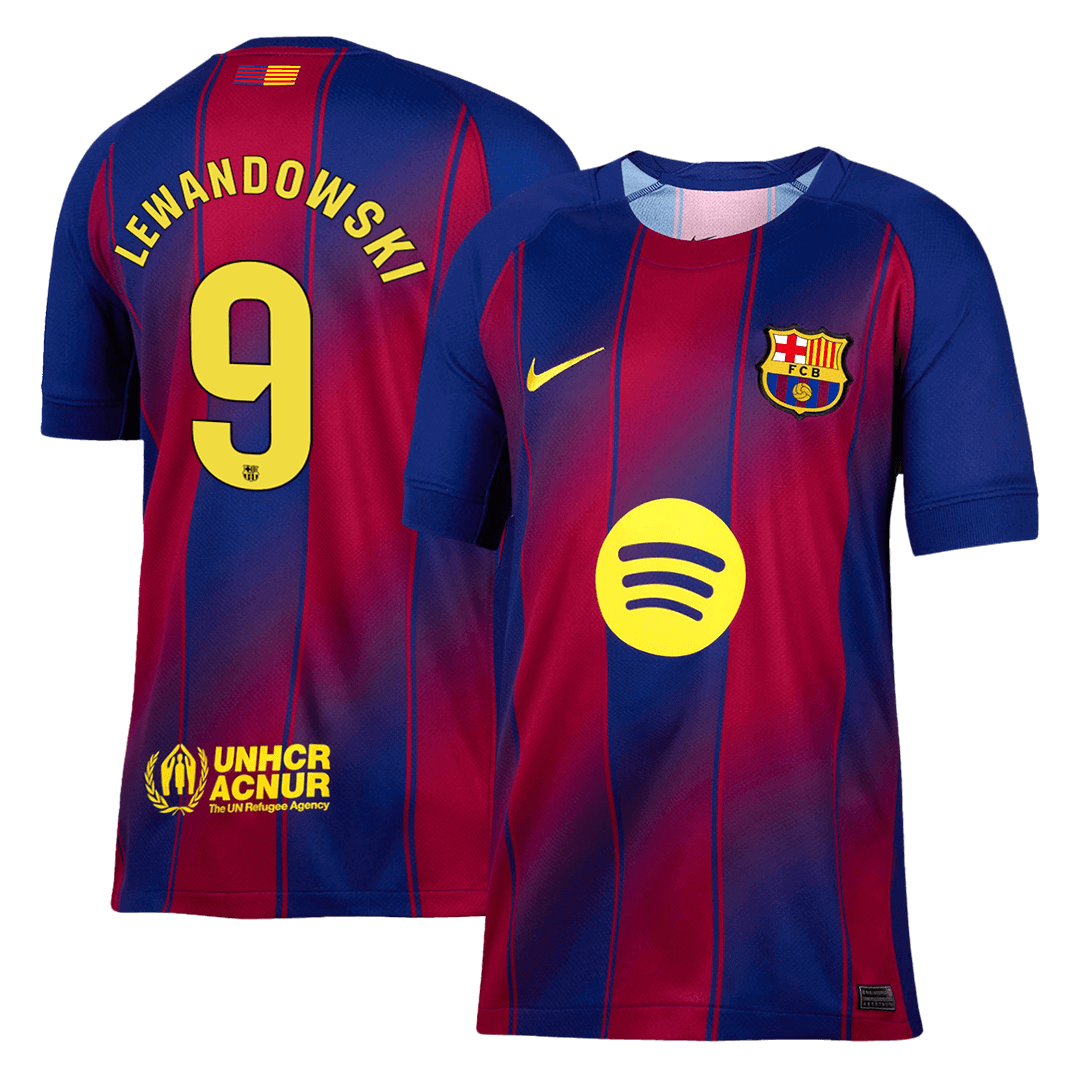 Camiseta de fútbol del Barcelona número 9 de Lewandowski, temporada 2025/26