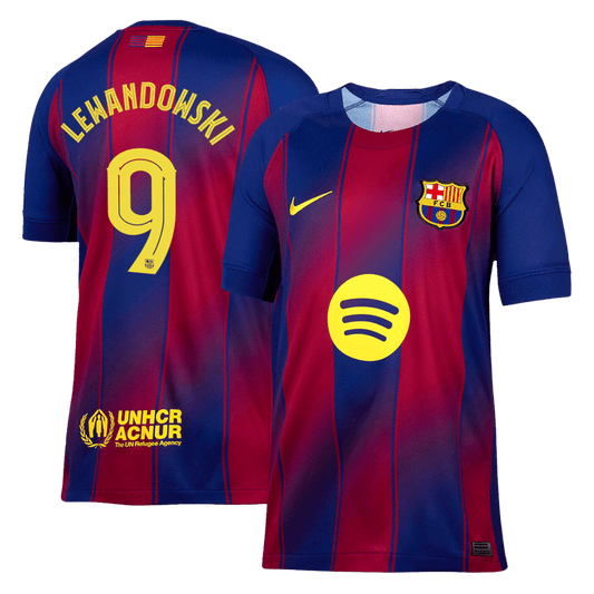 LEWANDOWSKI #9 Barcelona Home Soccer Jersey 2025/26 - UCL
