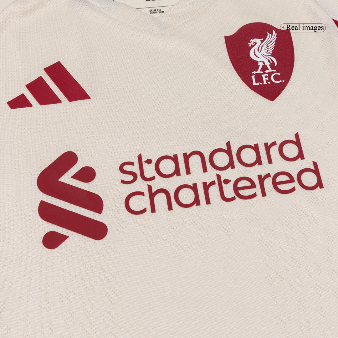 Camiseta de fútbol del Liverpool, versión visitante, temporada 2025/26