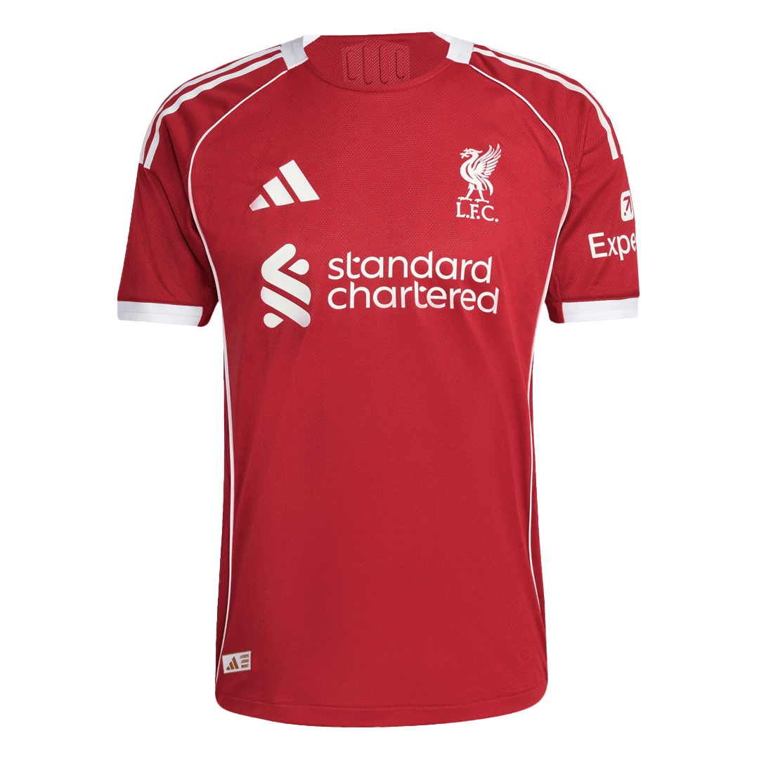 Camiseta de fútbol del Liverpool, versión jugador local, temporada 2025/26