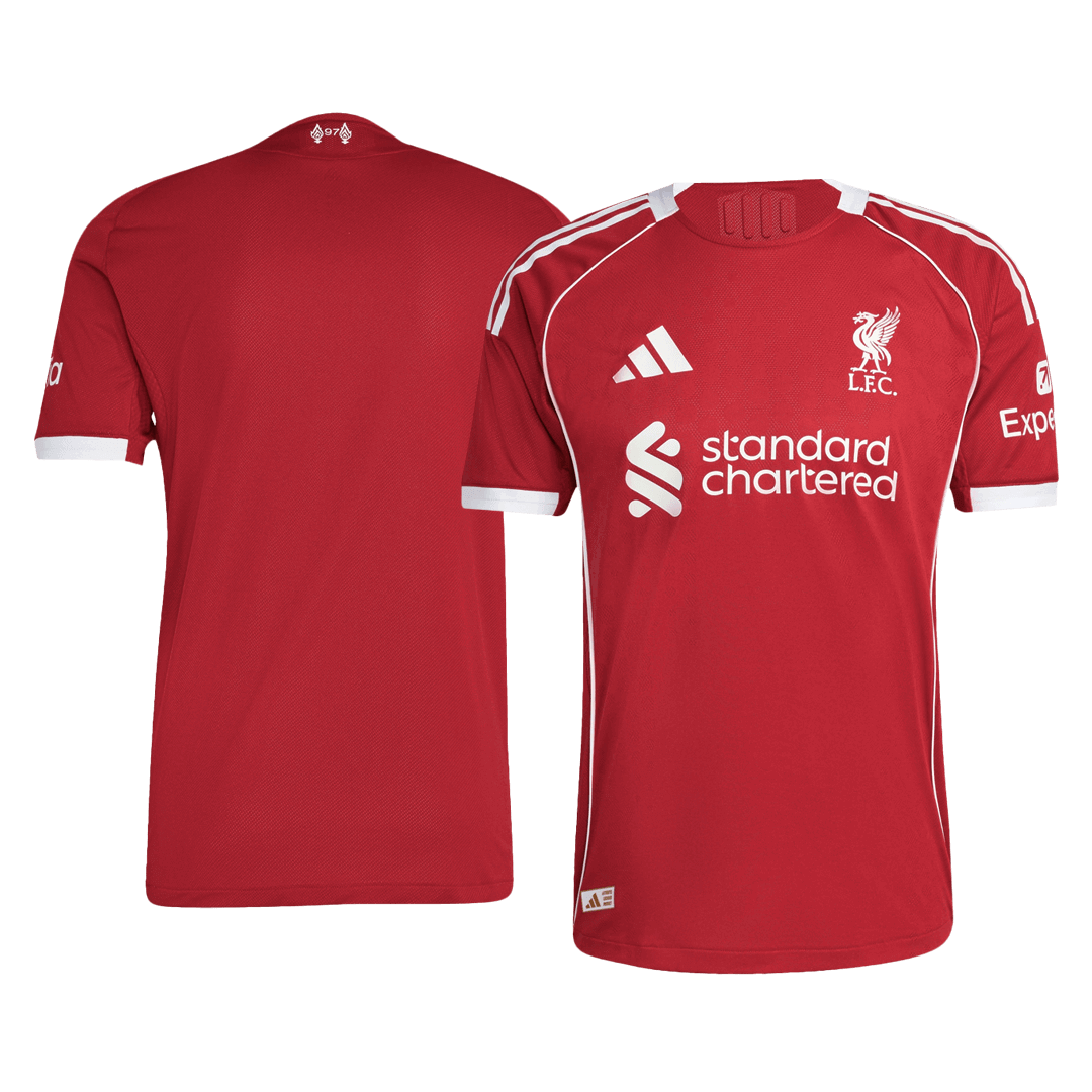 Camiseta de fútbol del Liverpool, versión jugador local, temporada 2025/26