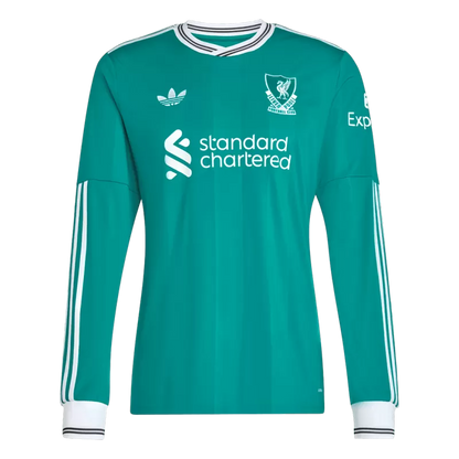 Maillot de football extérieur troisième maillot à manches longues de Liverpool 2025/26