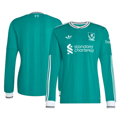 Maillot de football extérieur troisième maillot à manches longues de Liverpool 2025/26