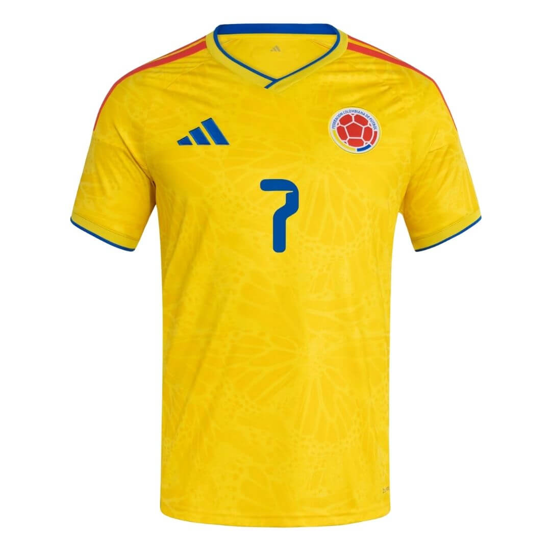 Luis Díaz #7 Colombia Home Soccer Jersey 2026 World Cup