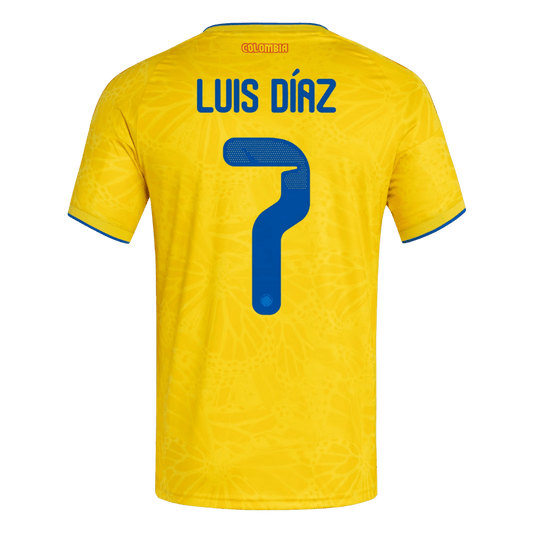 Luis Díaz #7 Colombia Local Soccer Jersey 2026 World Cup