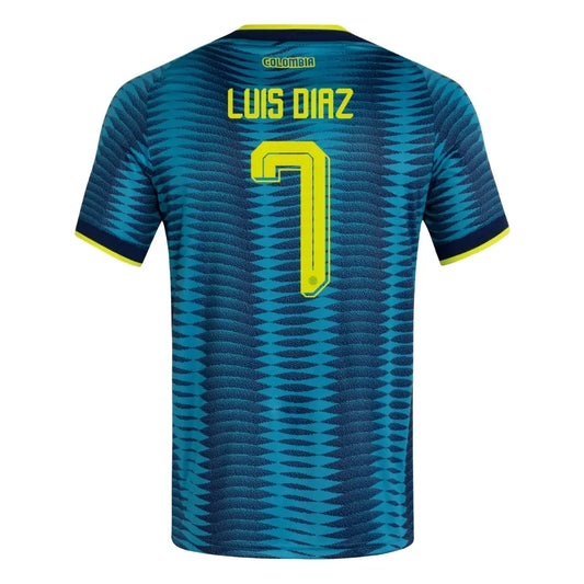 Maillot de Foot Extérieur Luis Diaz #7 Colombie Coupe du Monde 2026