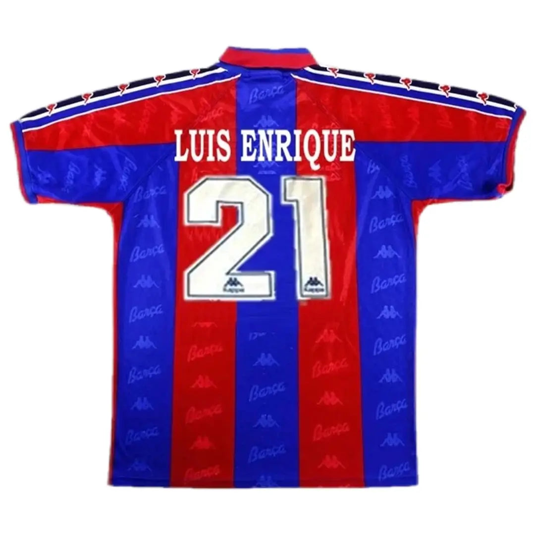 Luis Enrique #21 Barcelona 1996/97 Retro Home Jersey