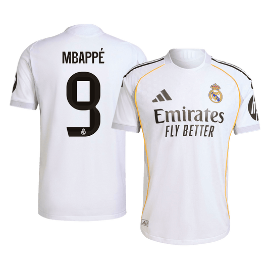 MBAPPÉ #9 Real Madrid Home Player Version Soccer Jersey 2025/26 White