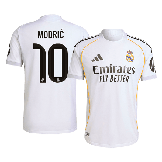 MODRIĆ #10 Real Madrid Home Player Version Soccer Jersey 2025/26 White