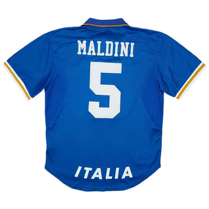 Camiseta de fútbol retro local de Maldini #5 Italia 1996
