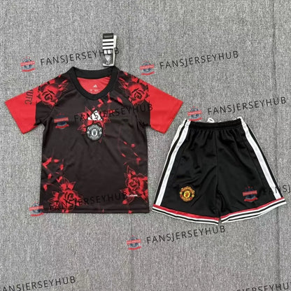 Red Devils Kid's Rose Pre-Match Kit 2026/27 - Jersey+Shorts