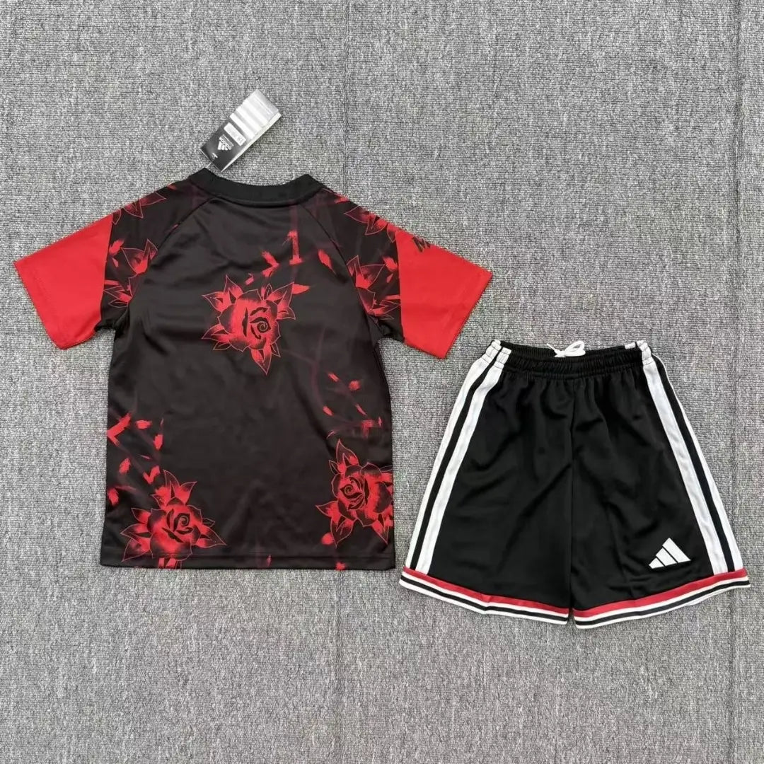 Red Devils Kid's Rose Pre-Match Kit 2026/27 - Jersey+Shorts