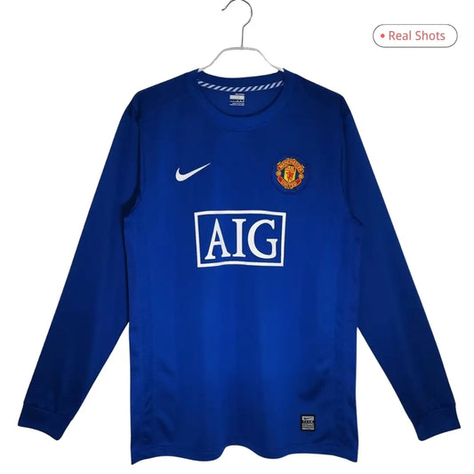 Manchester United 2008/09 Away Long Sleeve Retro Soccer Jersey