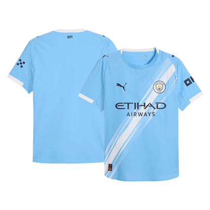 Camiseta de fútbol del Manchester City, versión jugador local, temporada 2025/26, azul