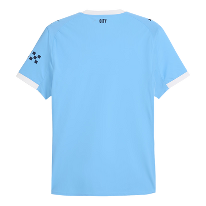 Camiseta de fútbol del Manchester City, versión jugador local, temporada 2025/26, azul