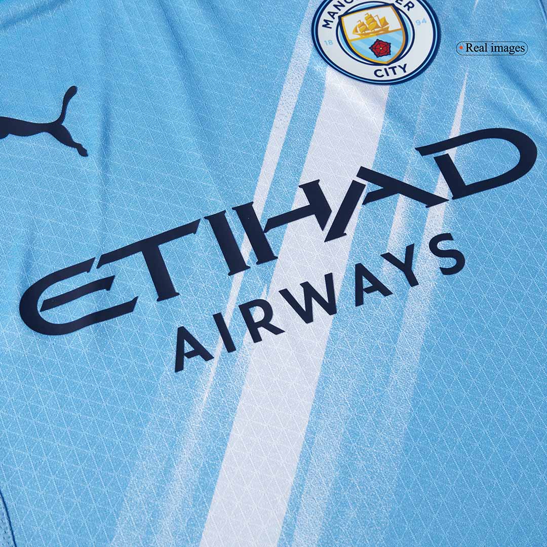 Camiseta de fútbol del Manchester City, versión jugador local, temporada 2025/26, azul