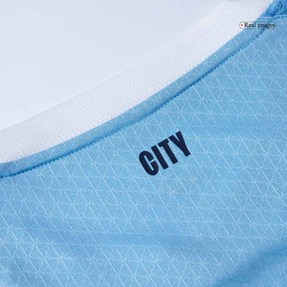 Camiseta de fútbol del Manchester City, versión jugador local, temporada 2025/26, azul