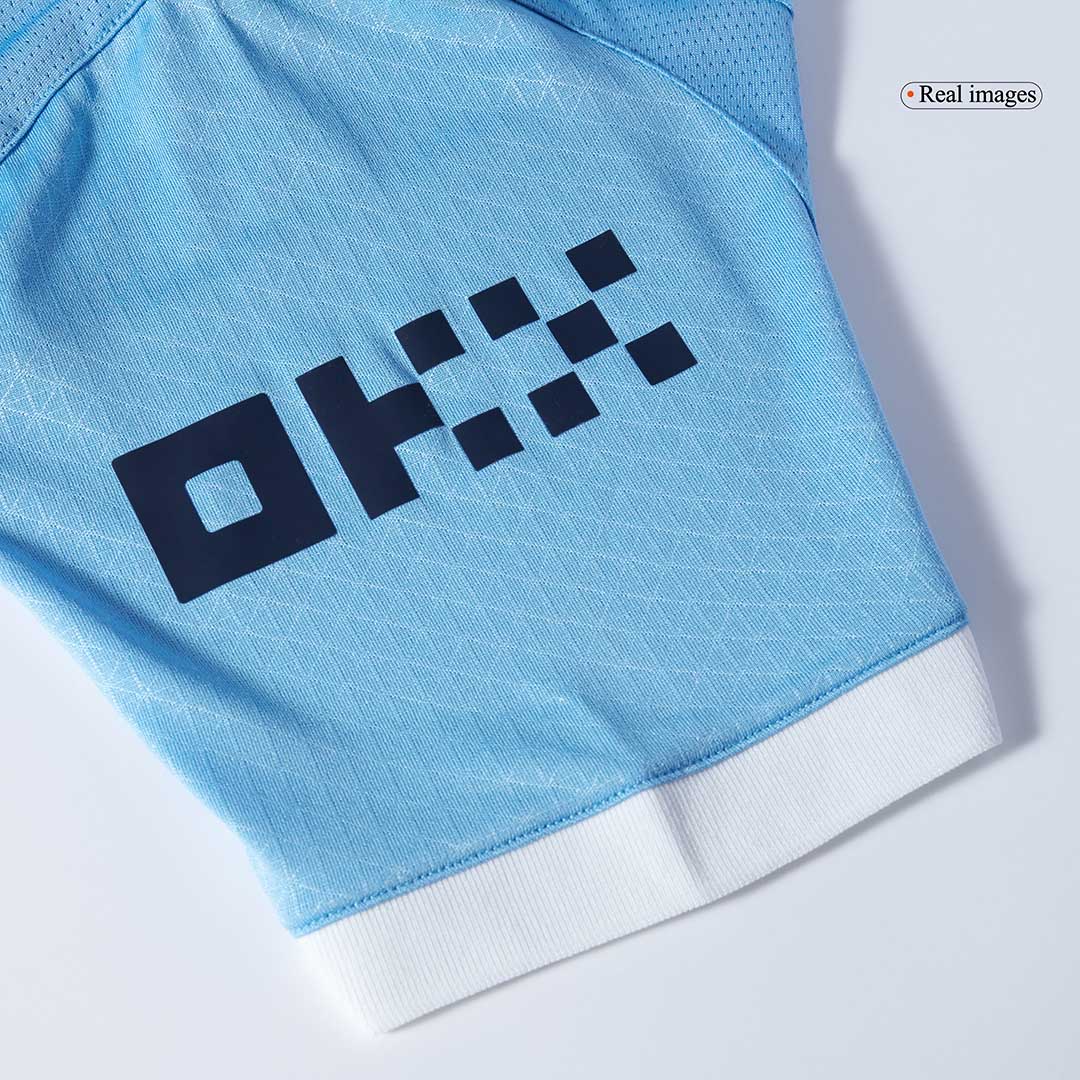 Camiseta de fútbol del Manchester City, versión jugador local, temporada 2025/26, azul