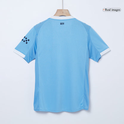 Camiseta de fútbol del Manchester City, versión jugador local, temporada 2025/26, azul