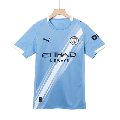 Equipación de fútbol del Manchester City (camiseta + pantalón corto) temporada 2025/26, azul